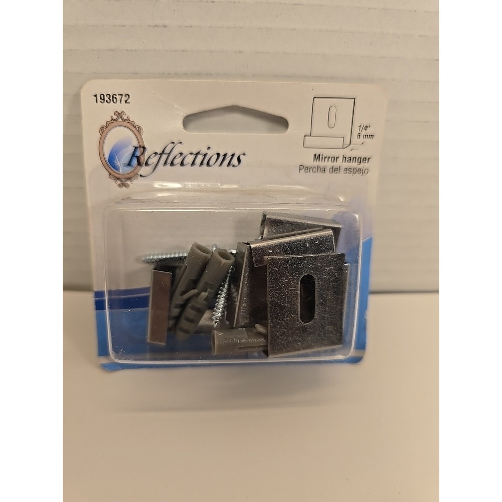 Prime-Line Silver‎ Heavy Duty Mirror Holder Clip 15 lb 6 pk New